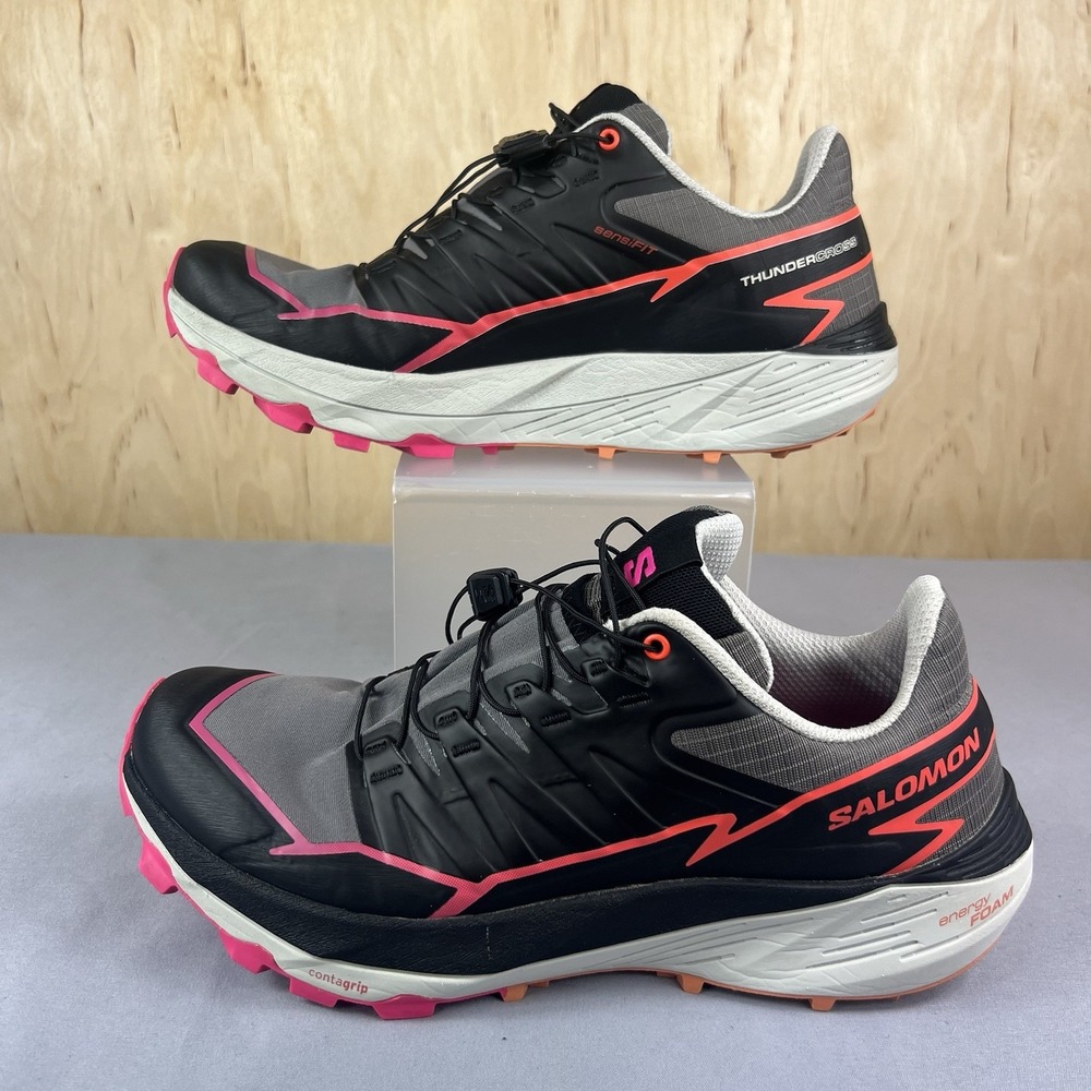 Salomon Thundercross Men's Trail Shoes Size 8 Black Gray Pink 473827 NWOB
